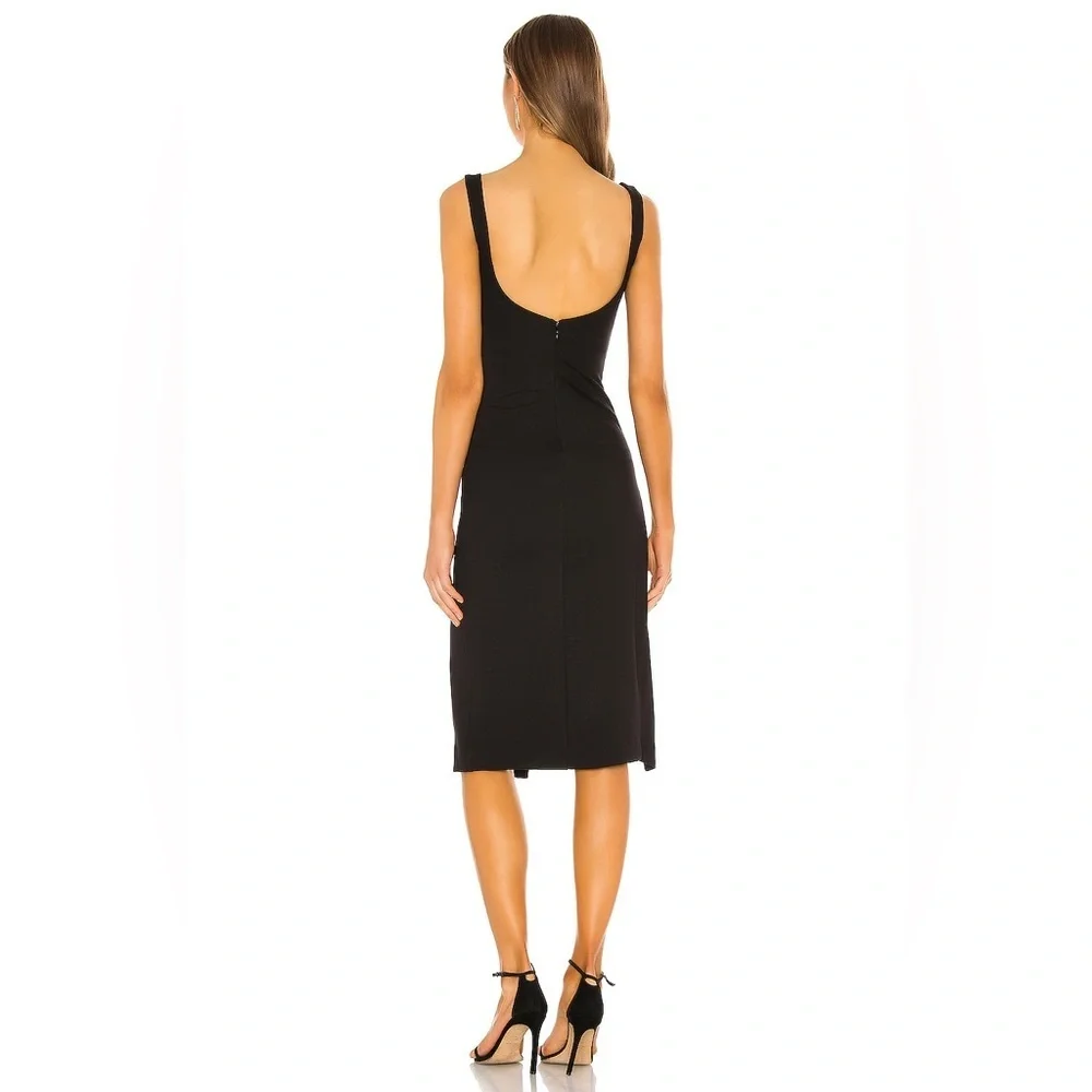 NWT Thom Midi Dress Square neck Bodycon Cocktail Black Revolve sz Small - Picture 3 of 4